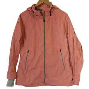Avalanche Womens Pink Hooded Lightweight Weather Shield Waterproof Jacket Large